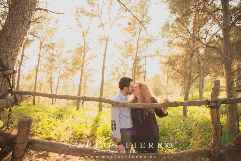 fotografía de preboda natural