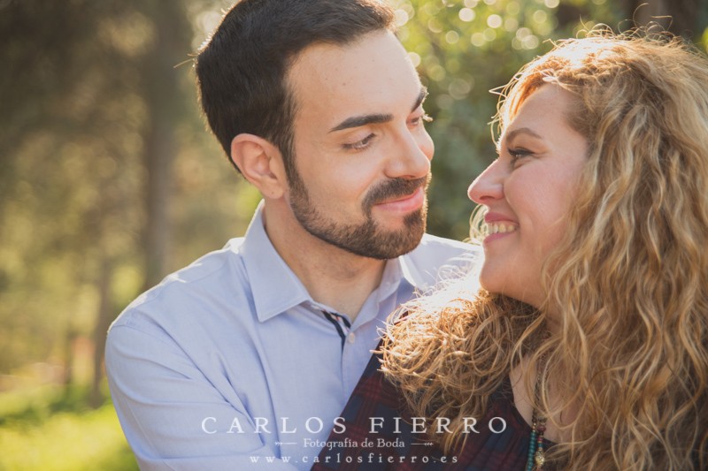 fotografía de preboda natural